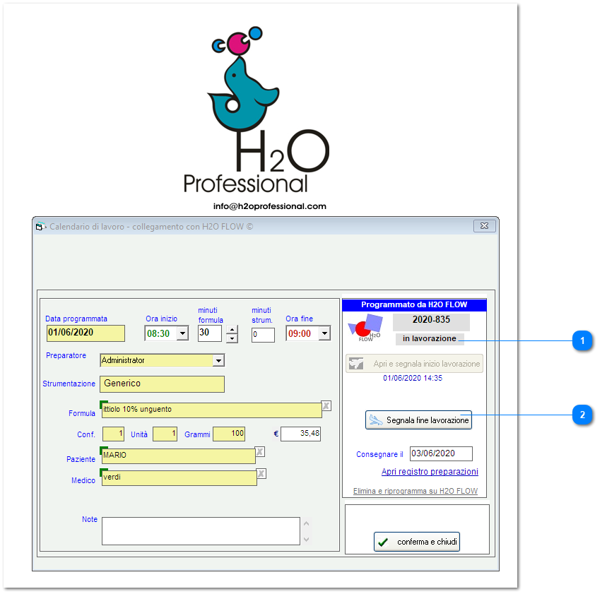 8.2. Fine lavorazione da H2O Professional